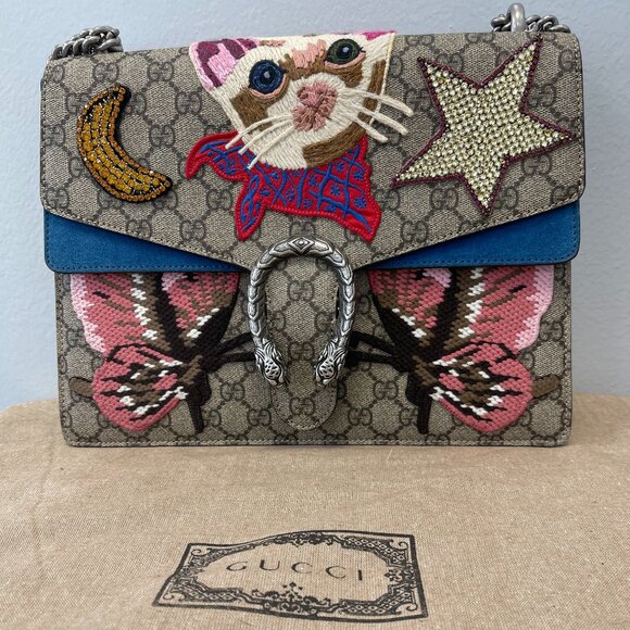 Gucci Dionysus Medium Embroidered & Applique GG Canvas Shoulder Bag - Preowned - Picture 15 of 16